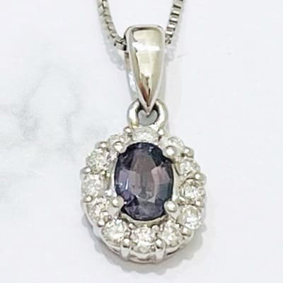 Alexandrite necklace 0.26ct Pt900