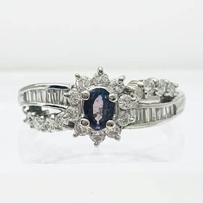 Alexandrite ring 0.18ct Pt900