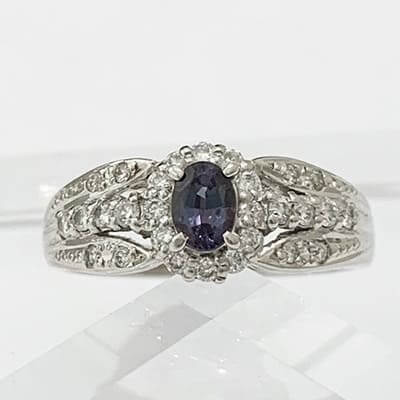 Alexandrite ring 0.30ct Pt900
