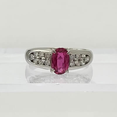 cincin Ruby 0.82 karat Pt900