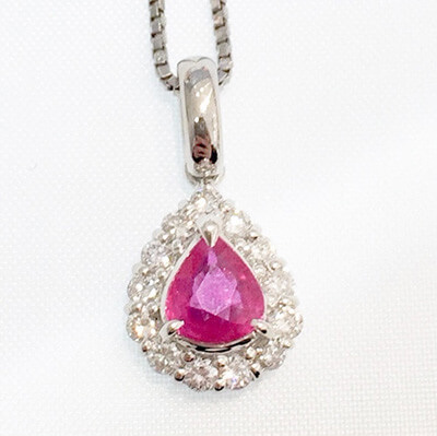 kalung Ruby 0.67 karat Pt900