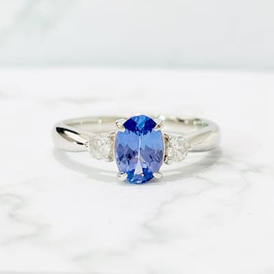 Cincin Tanzanite 0.61ct Pt900