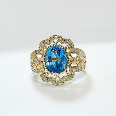 Topaz ring K18YG